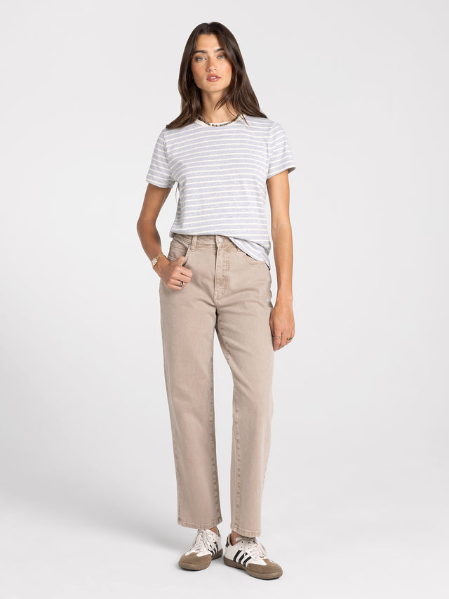 ASHER TEE - Grey Stripe