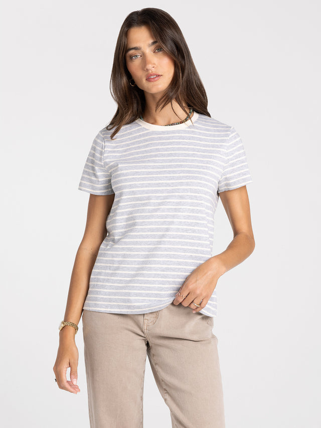 ASHER TEE - Grey Stripe