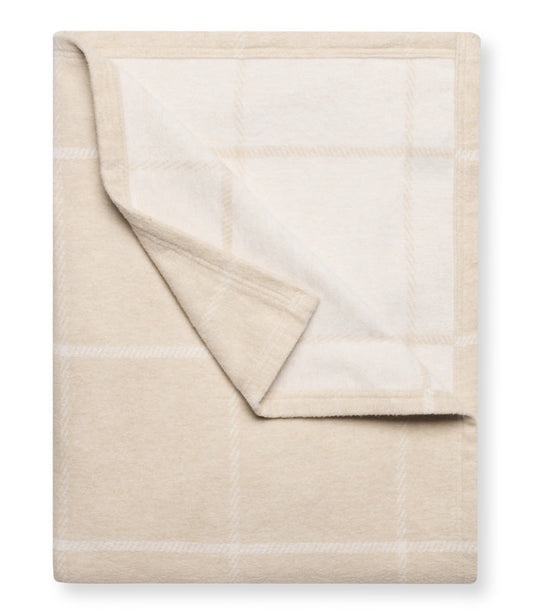 Lightweight Chappy Wrap Blanket - Windowpane Wheat