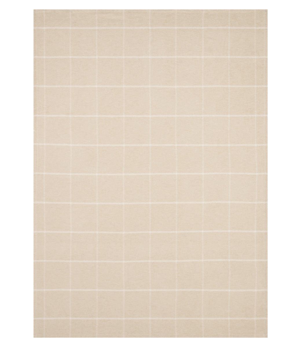 Lightweight Chappy Wrap Blanket - Windowpane Wheat