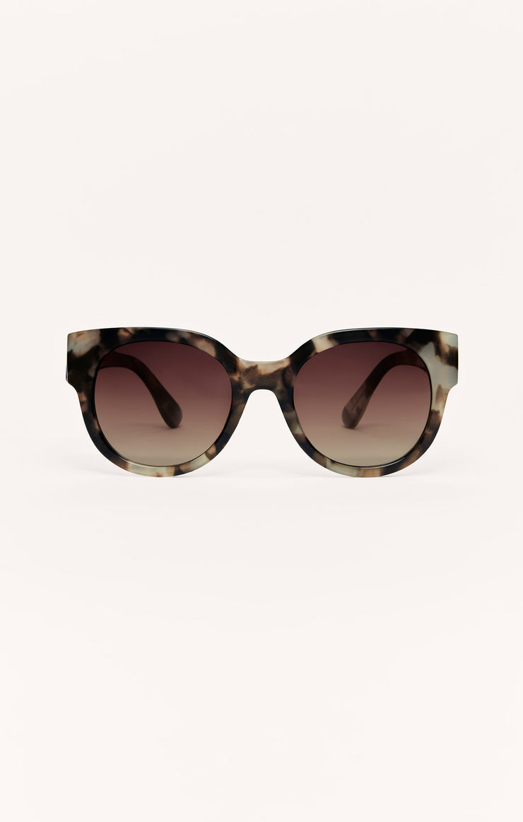 Lunch Date Polarized Sunglasses - Marbled Tort - Bronze