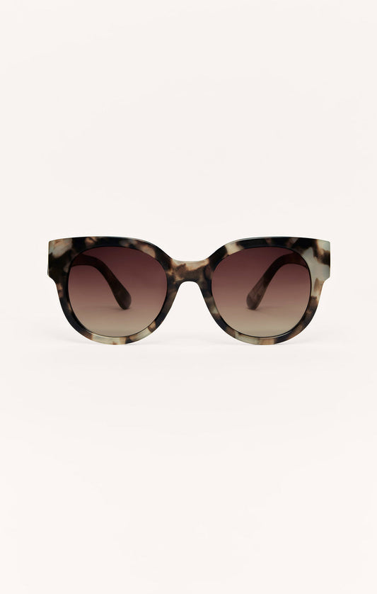 Lunch Date Polarized Sunglasses - Marbled Tort - Bronze