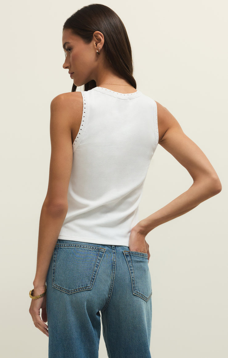 Clark Rib Tank - White