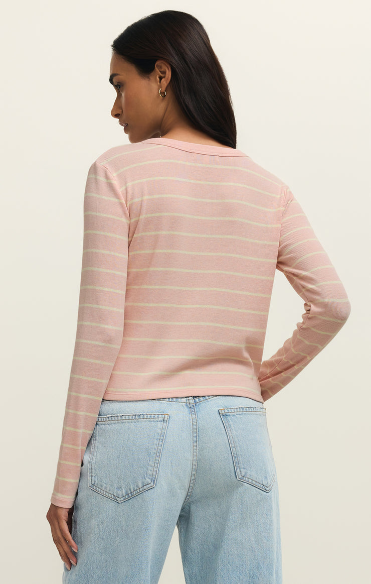 Ferris Striped Henley Top