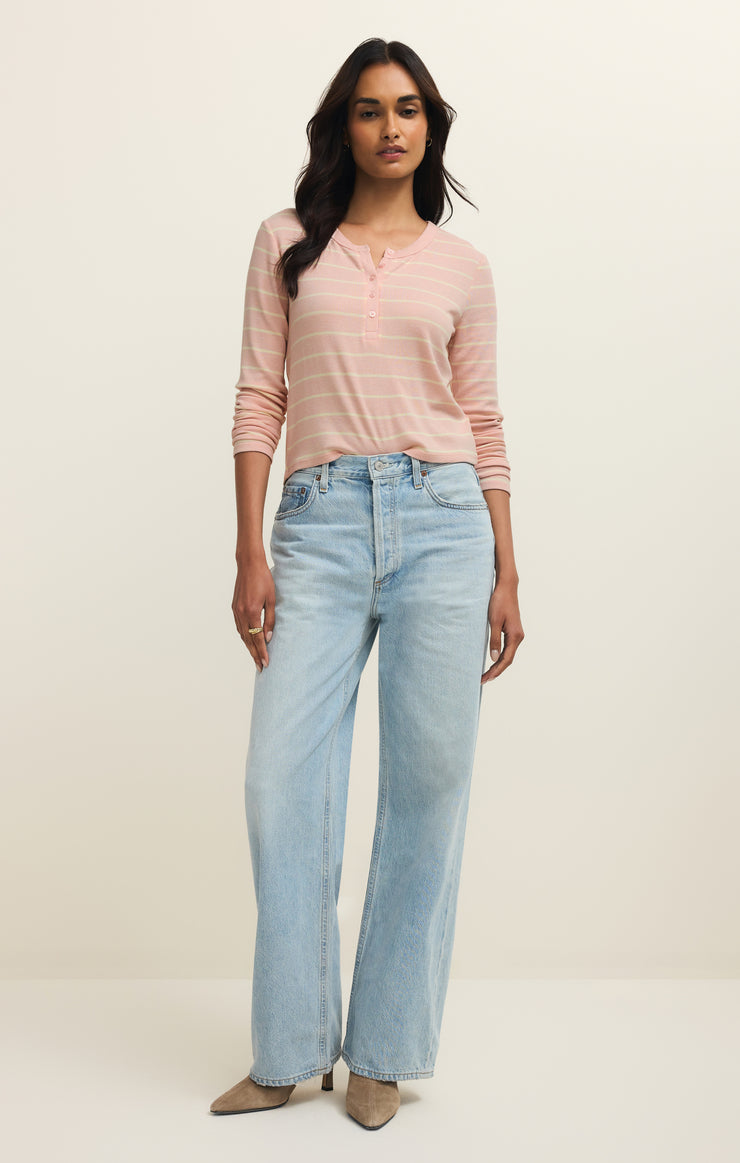 Ferris Striped Henley Top