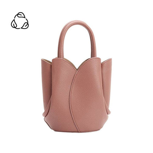 Tulip Mini Rose Recycled Vegan Leather Top Handle Bag
