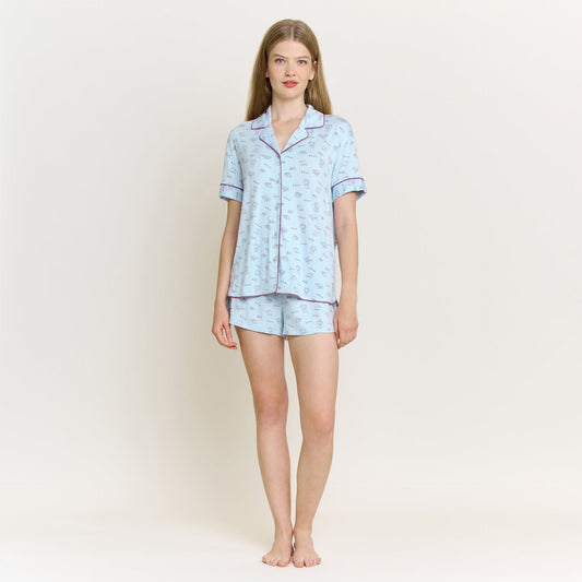 All American PJ Shortie Set - Dreamy Brunch