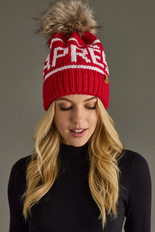 Hit The Slopes Pom Hat - Red