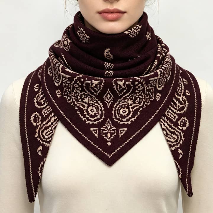 Paisley Triangle Blanket Scarf