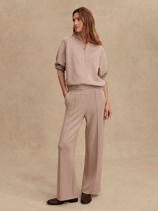 The Wide Leg Pant 28" Taupe