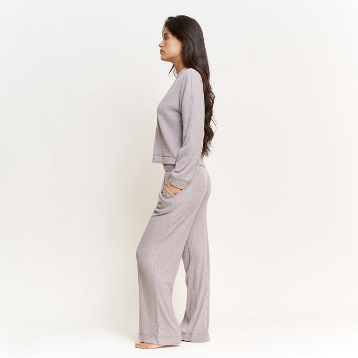 Cozy Up Long Cardigan SET in Heather Grey