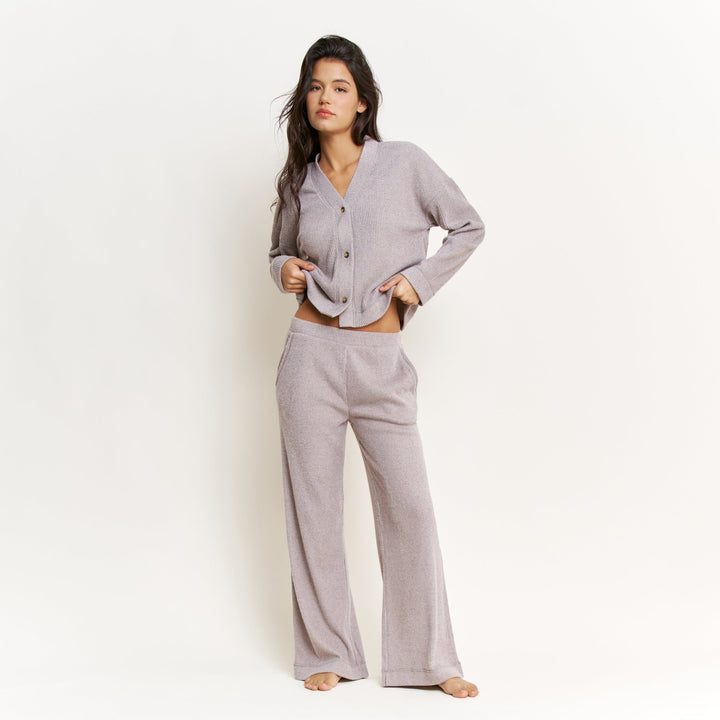 Cozy Up Long Cardigan SET in Heather Grey