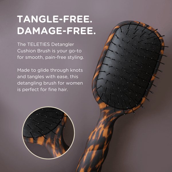 Detangler Hair Brush For Fine Hair - Tortoise