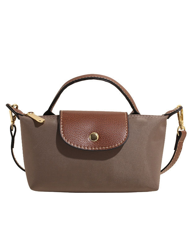 Nylon Mini Cross Body Bag - Mocha