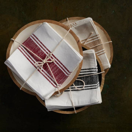 Wooden Round Tray & Set of Six Tea Coasters