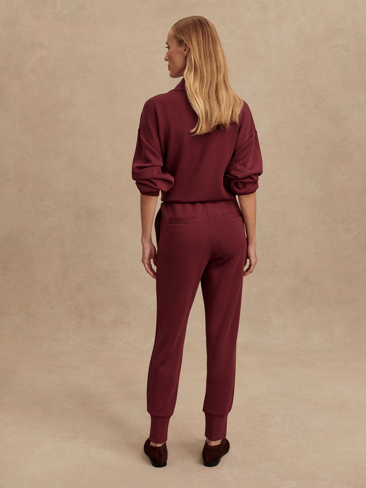 The Slim Cuff Pant 25" - New Maroon