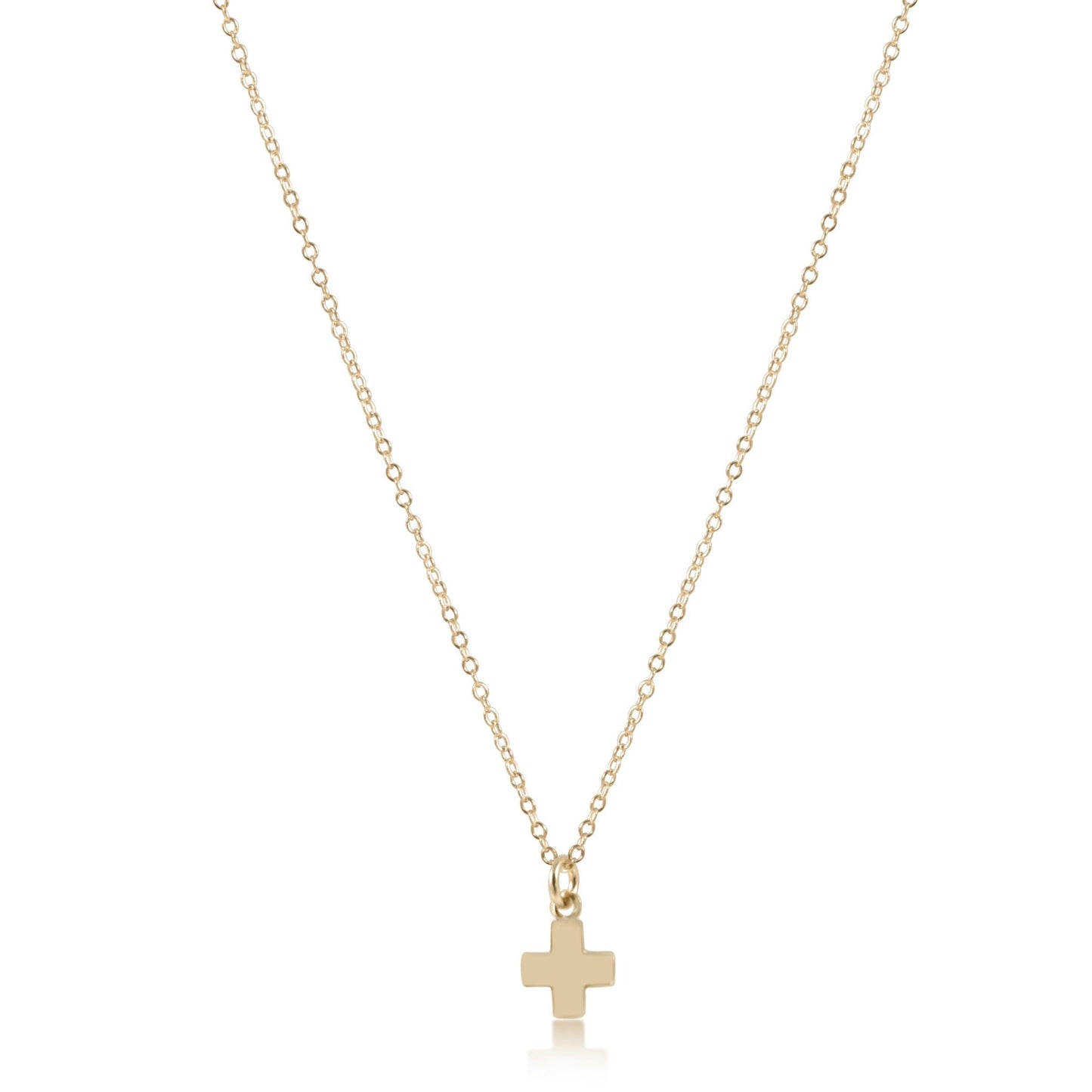 Egirl 14 Inch Necklace Gold- Signature Cross Small Gold Charm