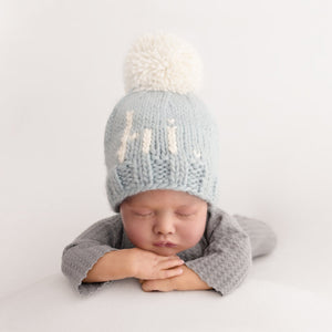 hi. Hand Knit Beanie Hat (0-6 months)