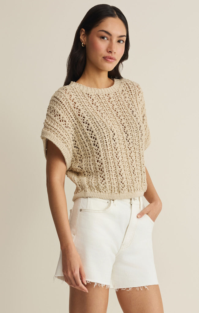 Ballast Crochet Sweater Top - Natural