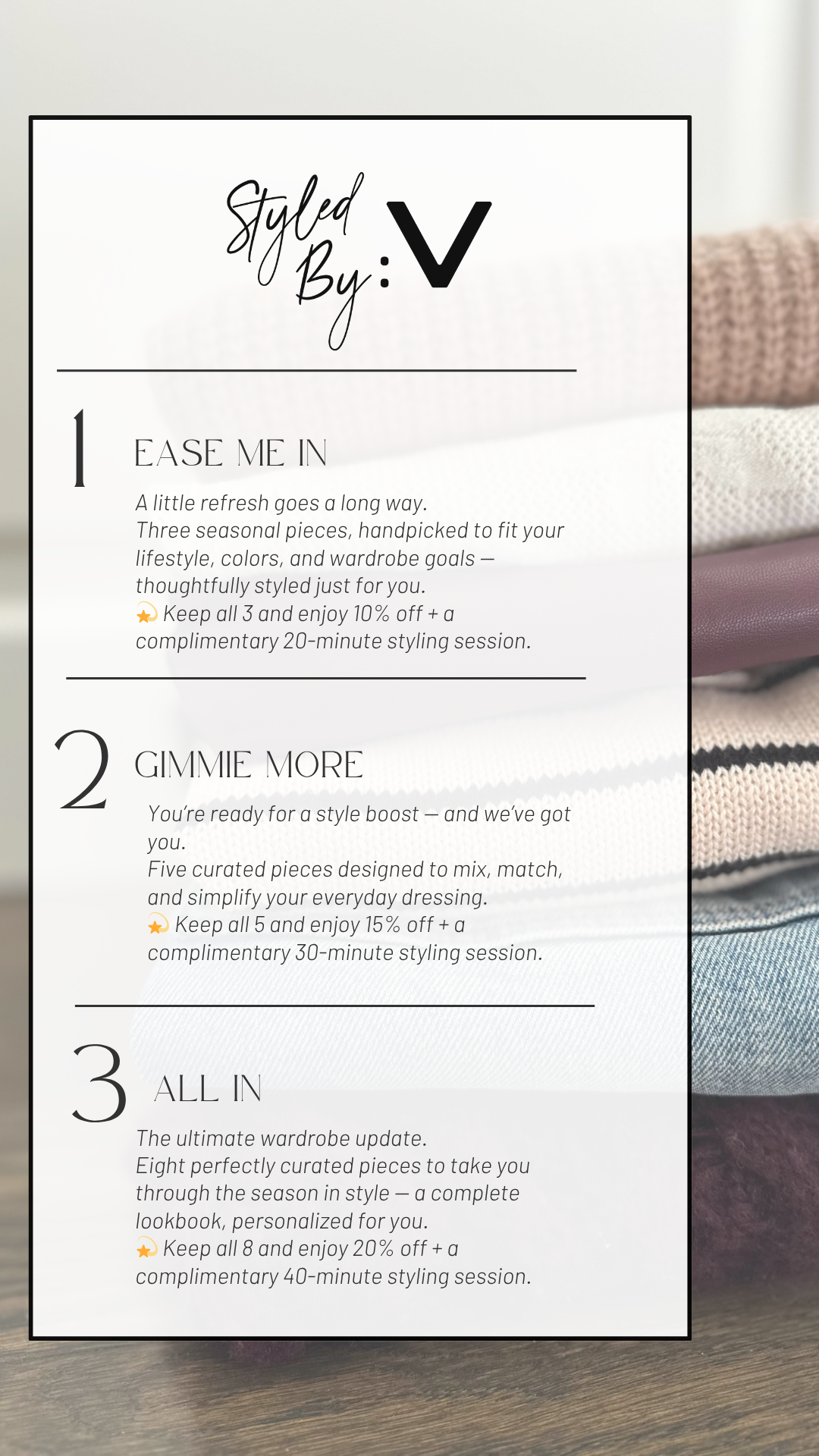 STYLED BY V - PERSONAL STYLING SERVICE