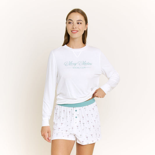 Sugar Sweetheart Shortie Set in Ivory Martinis