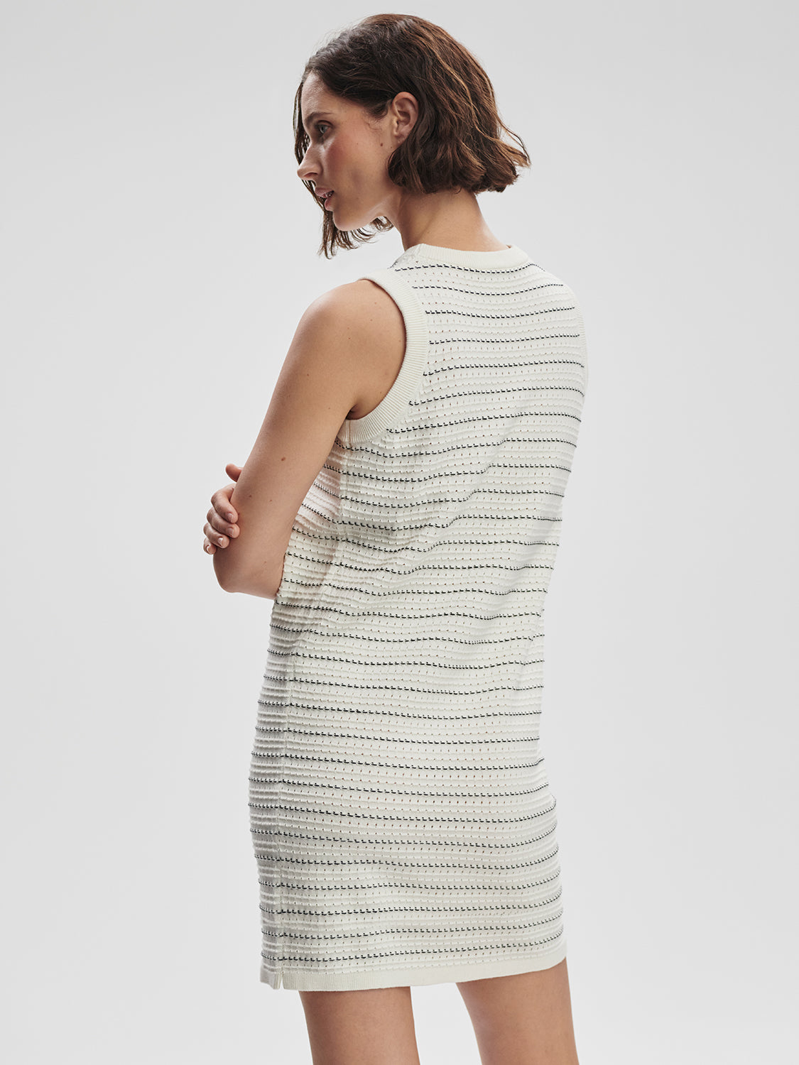 Mindy Contrast Stitch Knit Dress