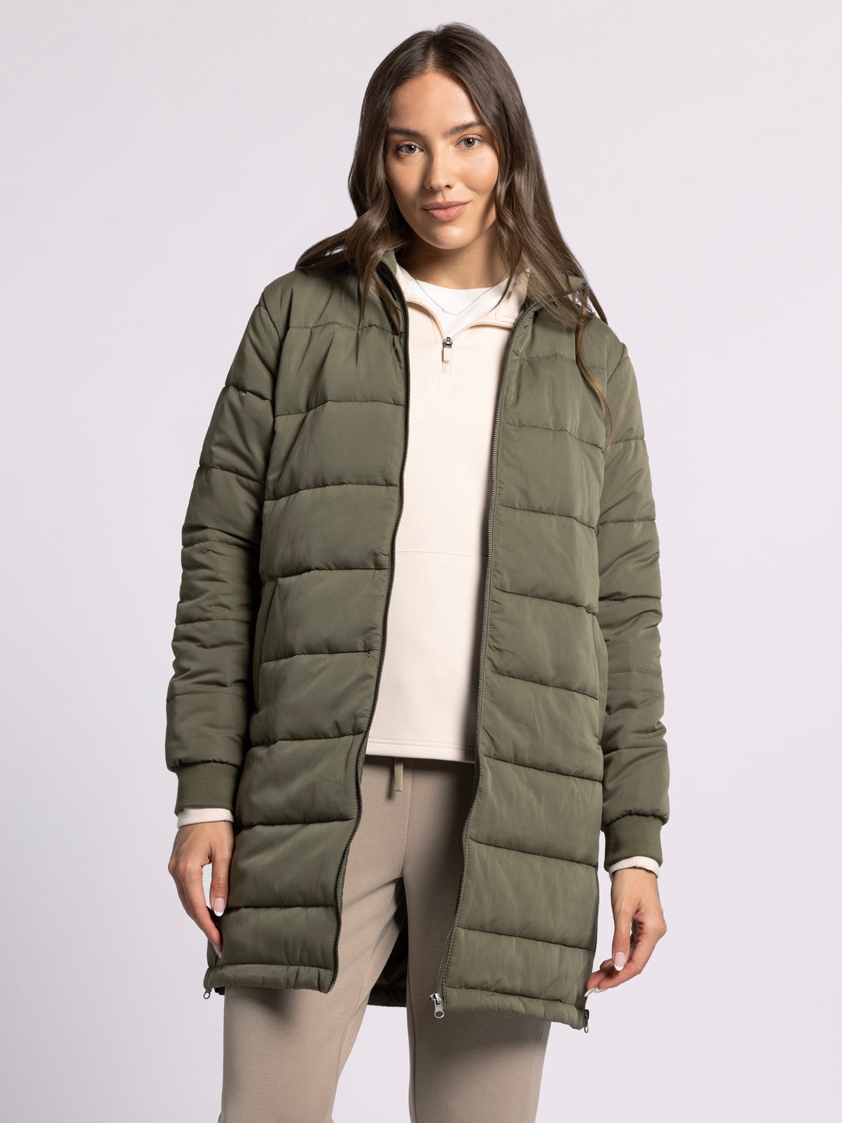 Olive Puffer Jacket