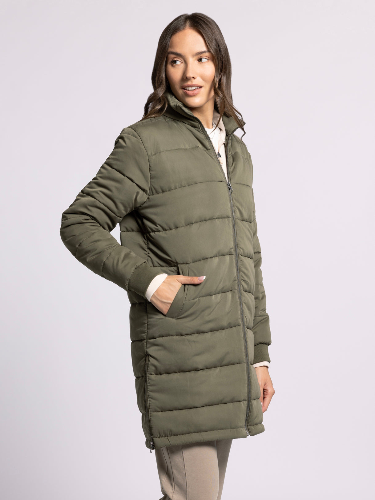 Olive Puffer Jacket
